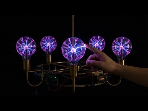 I Turned an Old Chandelier into a High Voltage Plasma Ball thumbnail