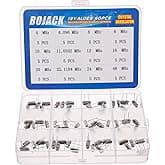 BOJACK 12 Values 60 Pcs Quartz Crystal Oscillator 4 MHz, 4.096 MHz, 6 MHz, 8 MHz, 10 MHz, 11.0592 MHz, 12 MHz, 16 MHz, 20 MHz