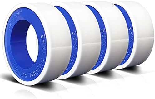 VOTMELL 4 Rolls 1/2 Inch(W) X 520 Inches(L) Teflon Plumbers Tape,Pipe Sealing & Plumbing Thread Tape,PTFE Water Sealant Seal for Shower Head,White