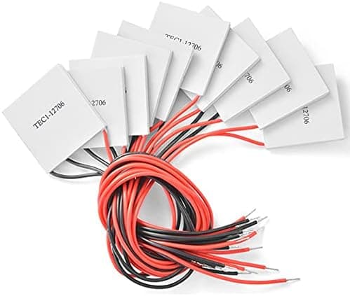 TEC1-12706 12V 60W 6A 40MMX40MM Heatsink Thermoelectric Cooler Cooling Peltier Plate Module 10pcs Compatible with Gaming Consoles/Devices