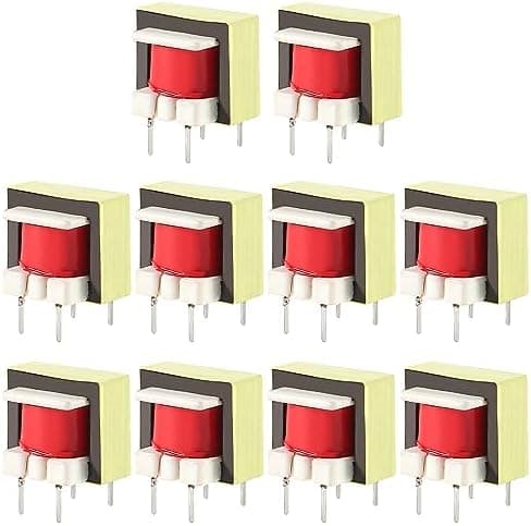 AEDIKO 10pcs EE-14 Audio Transformer High Efficiency Audio Isolation Transformers 1300 : 8 Ohm for Voltage Amplification and Power Output