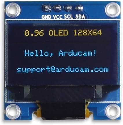 UCTRONICS 0.96 Inch OLED Module 12864 128x64 Yellow Blue SSD1306 Driver I2C Serial Self-Luminous Display Board for Arduino Raspberry Pi Pico
